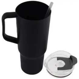 1200ml Sip-and-Go Open Lid Black